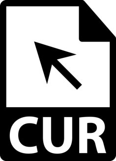 Cur File Format Outline Icon Svg Set, Free Vectors File